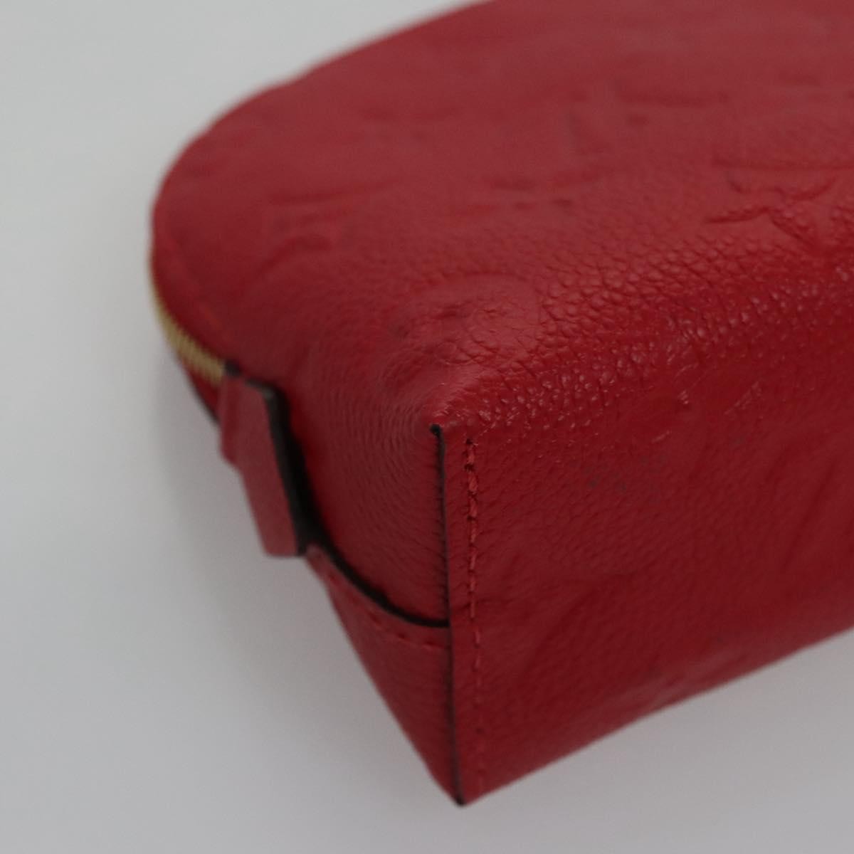 Louis Vuitton Cosmetic Pouch Monogram Empreinte Leather, RED, LEATHER, Toiletry Case