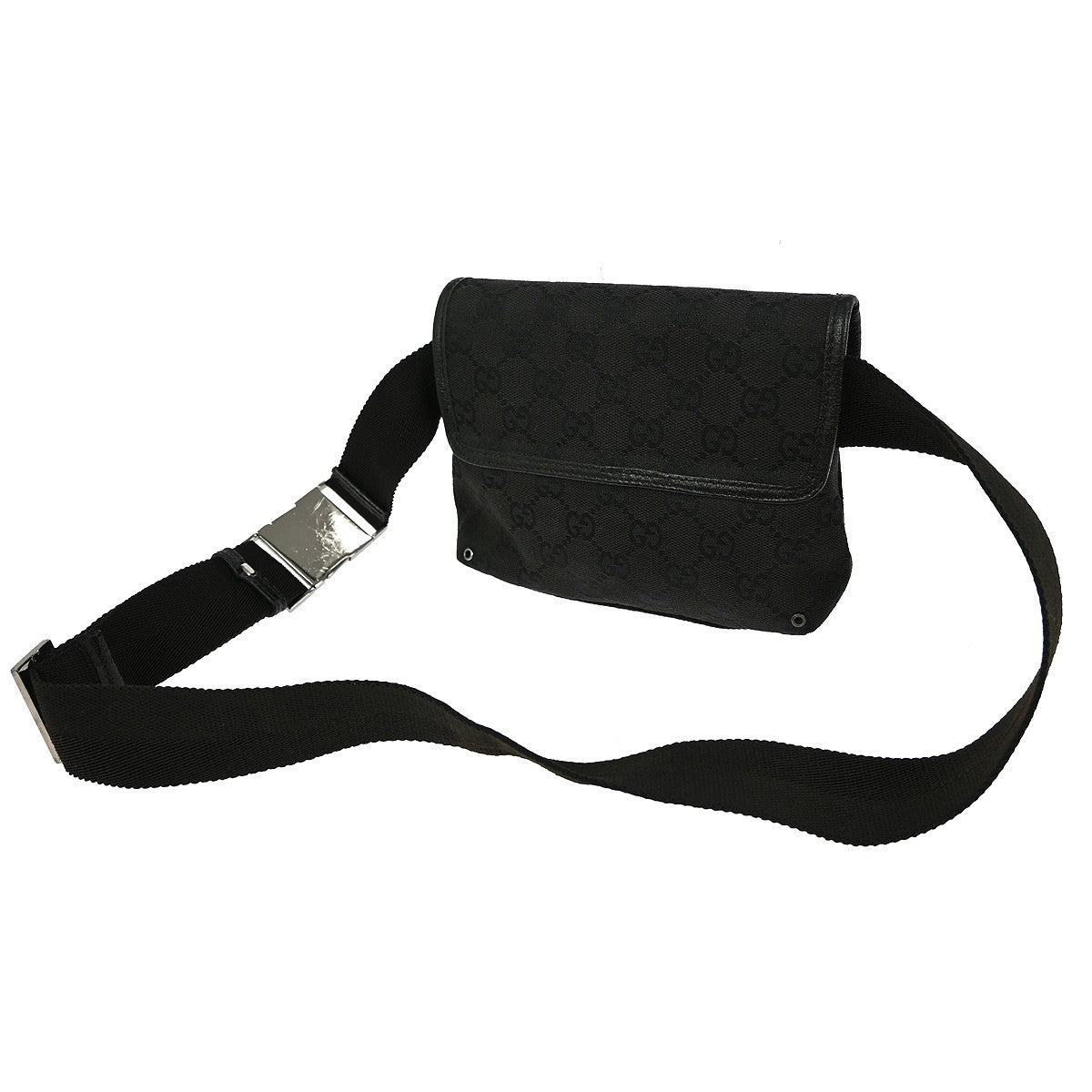 Gucci Vintage Jackie Waist Bag GG Canvas, BLACK, CANVAS, Clutche & pouche