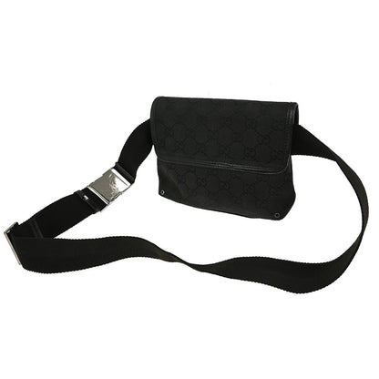 Gucci Vintage Jackie Waist Bag GG Canvas, BLACK, CANVAS, Clutche & pouche