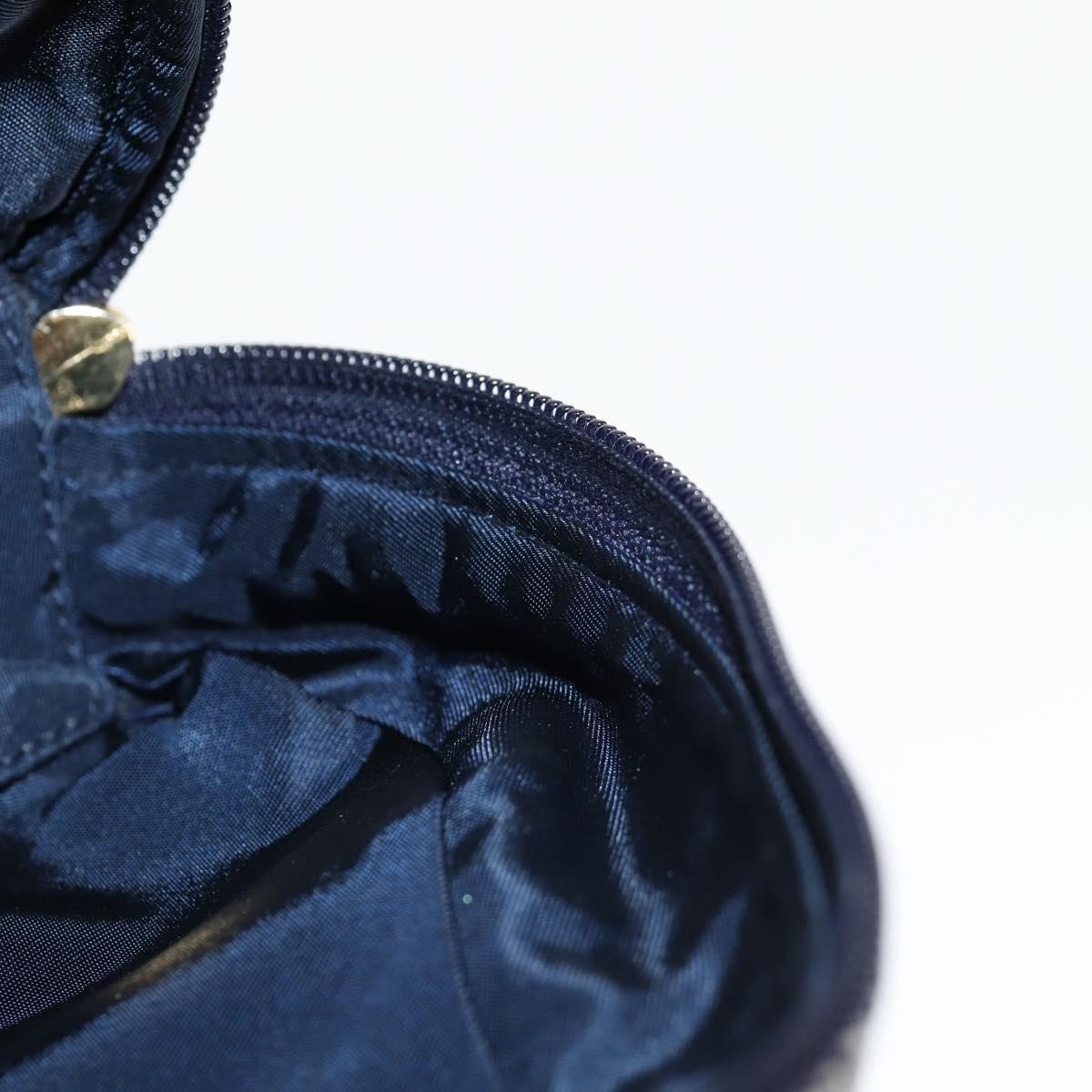Christian Dior Saddle Zip Pouch Diorissimo Canvas, NAVY, CANVAS, Clutche & pouche