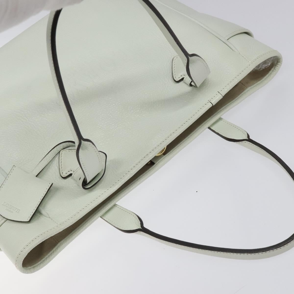 Loewe Heritage Tote Leather, WHITE, LEATHER, Tote bag