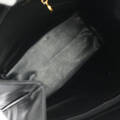 Chanel Vintage CC Bucket Shoulder Bag Leather, BLACK, LEATHER, Shoulder bag