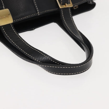 Burberry Vintage Handbag Leather, BLACK, LEATHER, Handbag