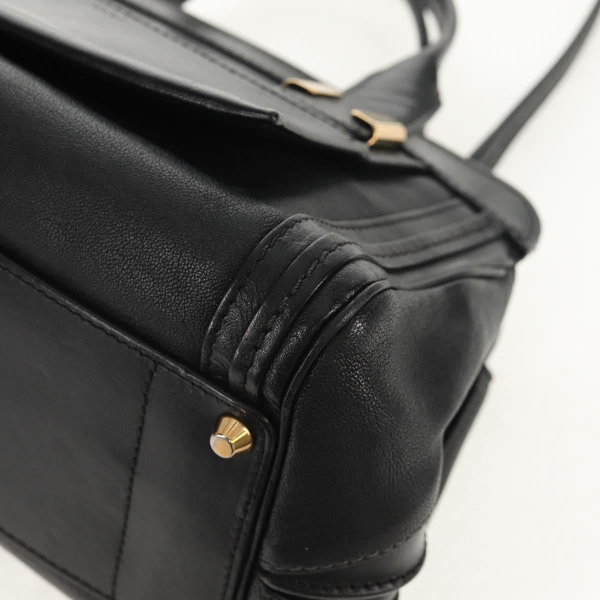 Chloe Alice Satchel Leather, BLACK, LEATHER, Handbag