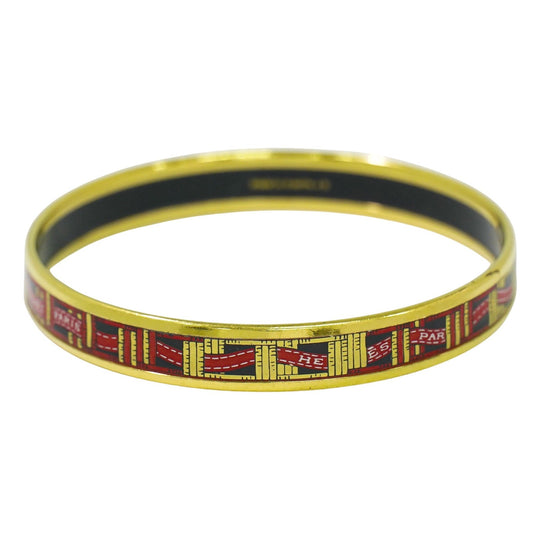 Hermes Enamel Bracelet Metal and enamel, GOLD, GOLD_PLATED, Bracelet