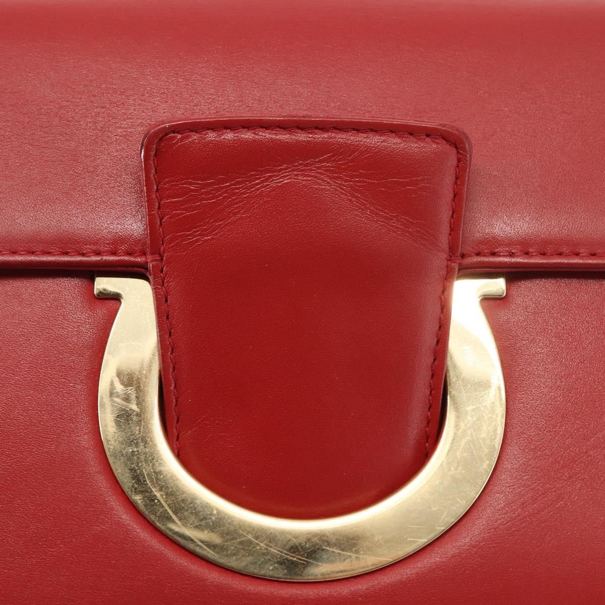 Salvatore Ferragamo Thalia Shoulder Bag Leather, RED, LEATHER, Shoulder bag