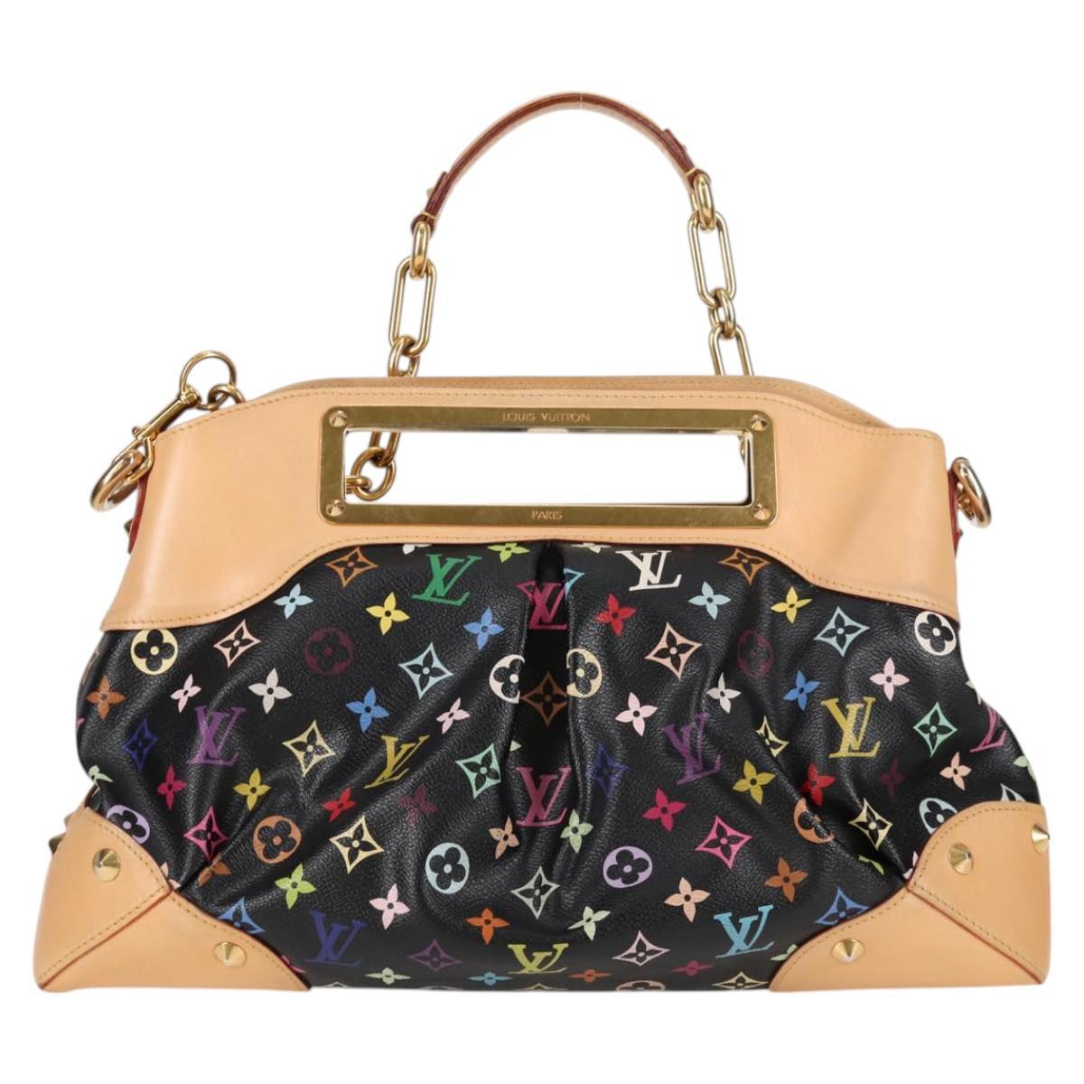 Louis Vuitton Judy Handbag Monogram Multicolor, BLACK, CANVAS, Handbag