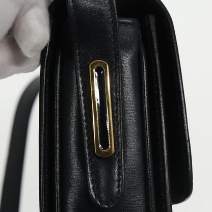 Gucci Vintage Shoulder Bag Leather, NAVY, LEATHER, Shoulder bag