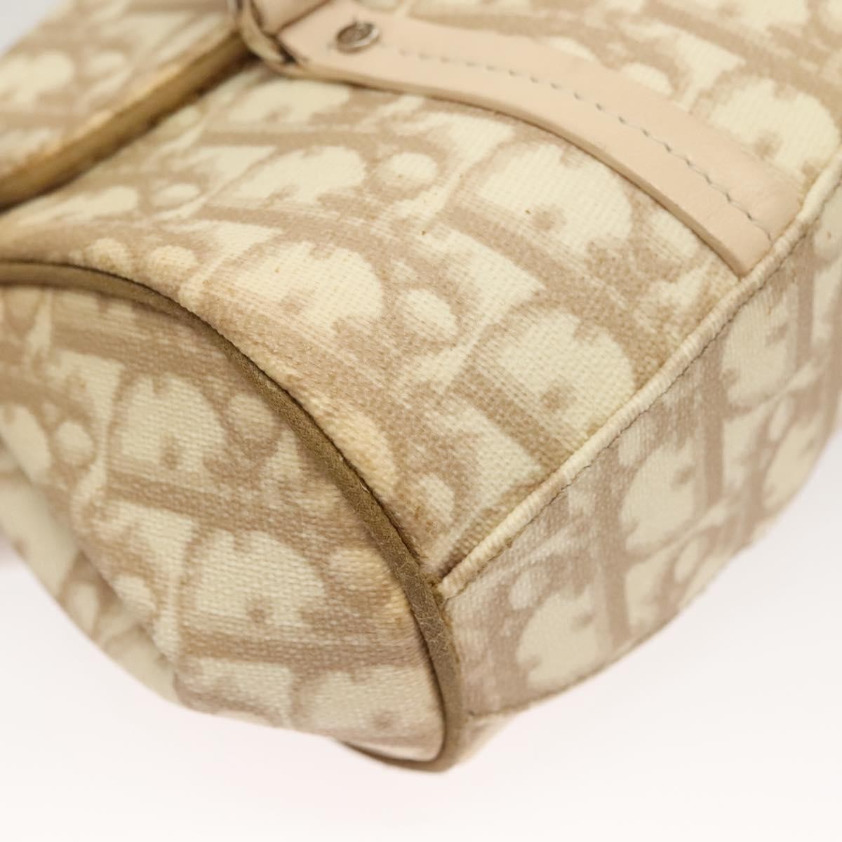 Christian Dior Vintage Trotter Romantique Flap Bag Diorissimo Coated Canvas, BEIGE, CANVAS, Handbag