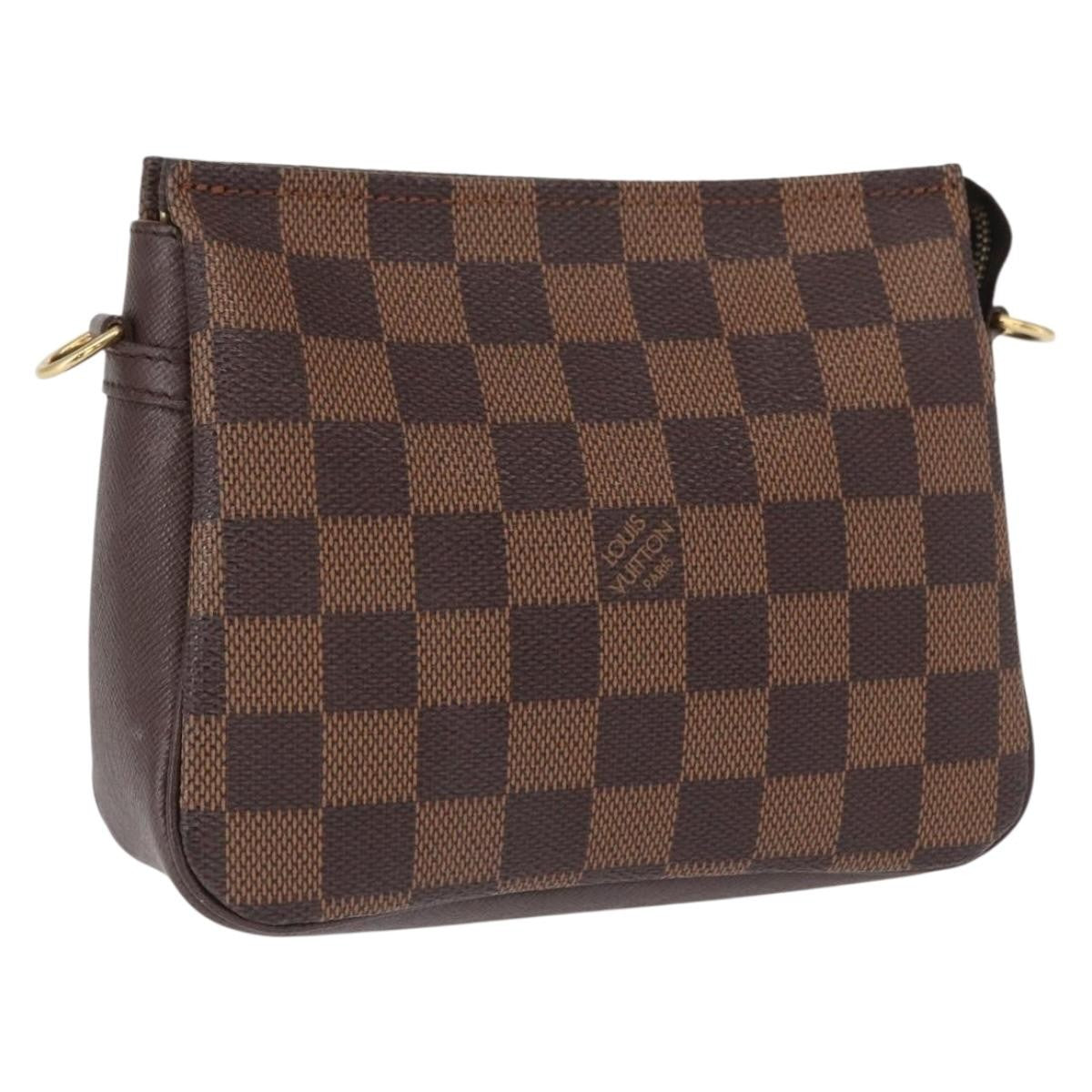 Louis Vuitton Trousse Make Up Bag Damier, BROWN, CANVAS, Clutche & pouche