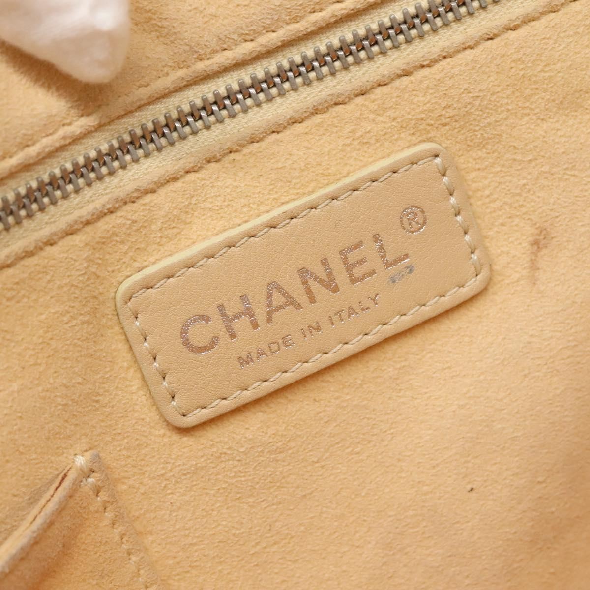 Chanel CC No.5 Shopping Tote Perforated Patent, YELLOW, PATENT_LEATHER, Tote bag