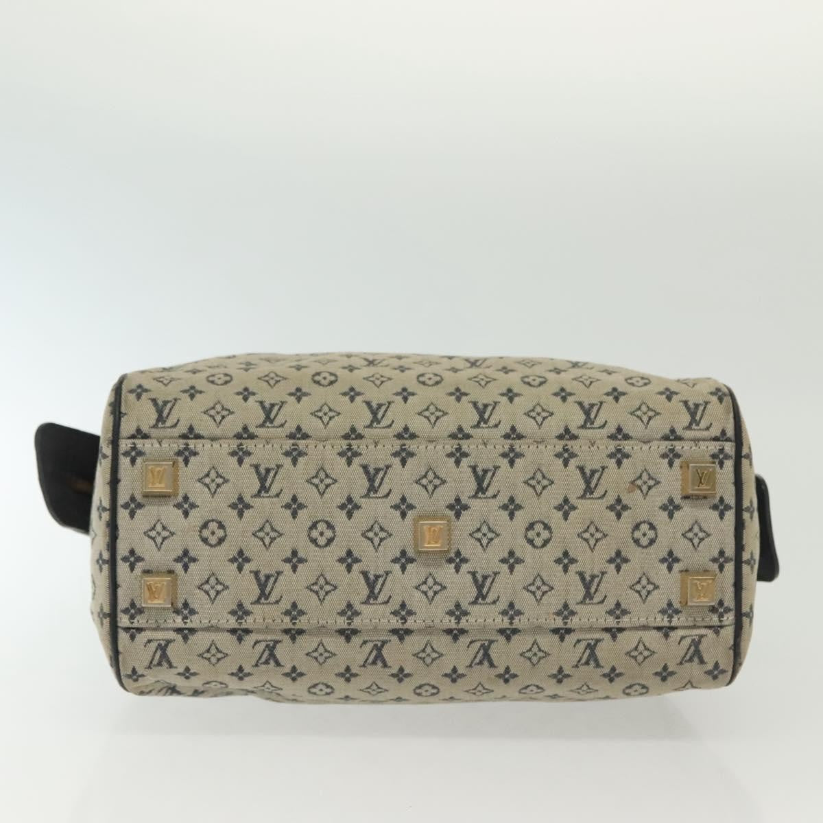 Louis Vuitton Josephine Handbag Mini Lin, BLUE, CANVAS, Handbag