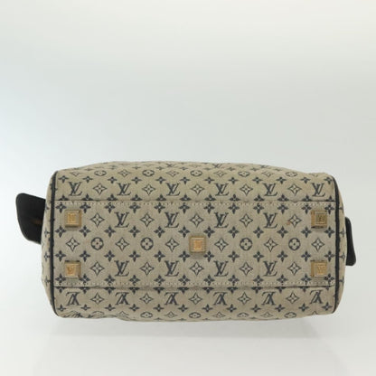 Louis Vuitton Josephine Handbag Mini Lin, BLUE, CANVAS, Handbag