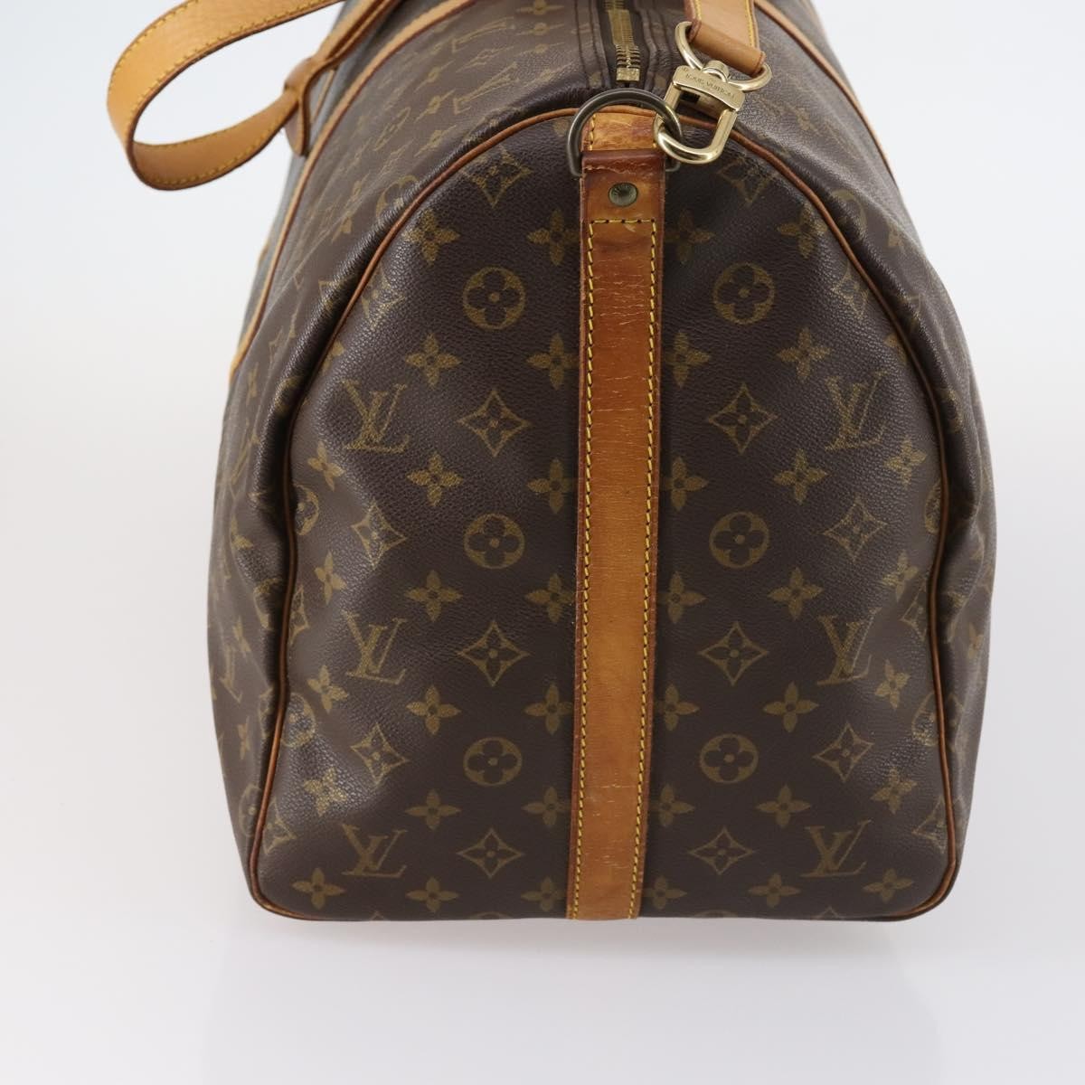 Louis Vuitton Keepall Bandouliere Bag Monogram Canvas, BROWN, CANVAS, Travel bag