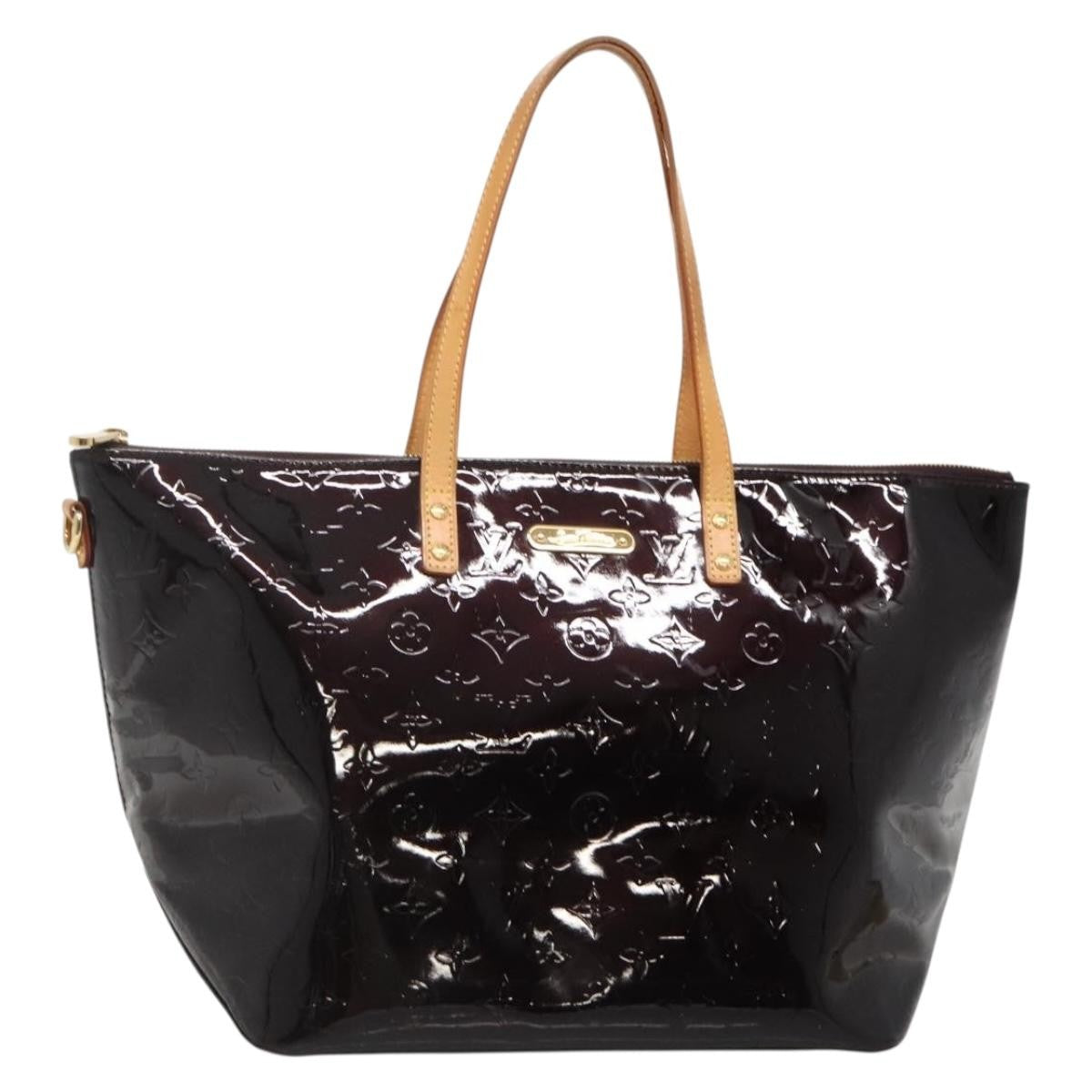 Louis Vuitton Bellevue Handbag Monogram Vernis, PURPLE, PATENT_LEATHER, Tote bag