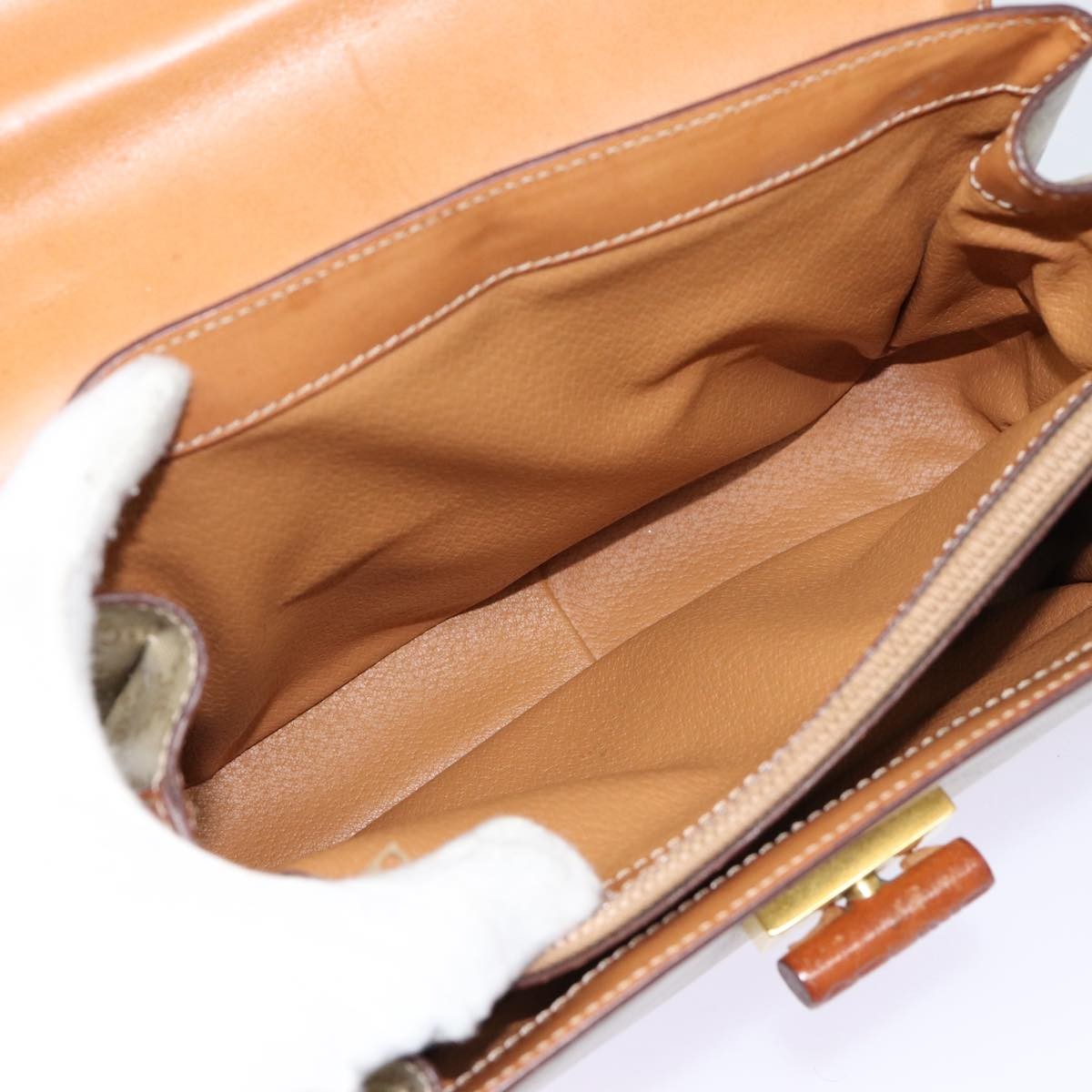 Celine Vintage Convertible Top Handle Bag Macadam Coated Canvas, BEIGE, CANVAS, Handbag