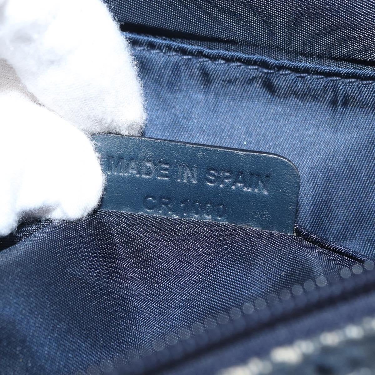 Christian Dior Saddle Zip Pouch Diorissimo Canvas, NAVY, CANVAS, Clutche & pouche