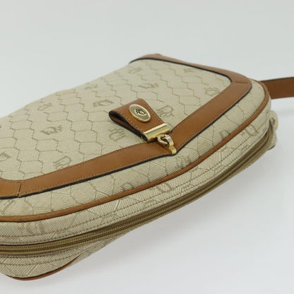 Christian Dior Vintage Honeycomb Shoulder Bag Canvas, BEIGE, CANVAS, Shoulder bag
