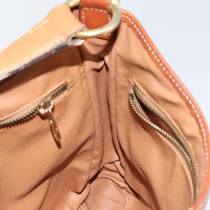 Celine Vintage Macadam Shoulder Bag Canvas and Leather, BROWN, CANVAS, Shoulder bag