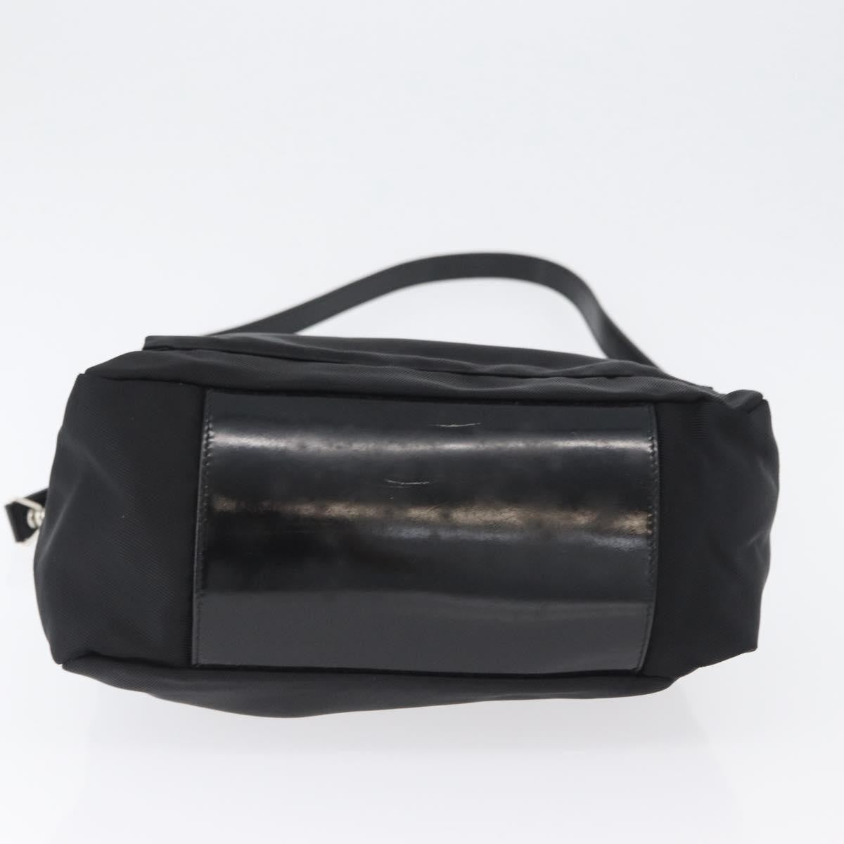 Gucci Vintage Bamboo Shoulder Bag Nylon, Black, Nylon, Shoulder Bag