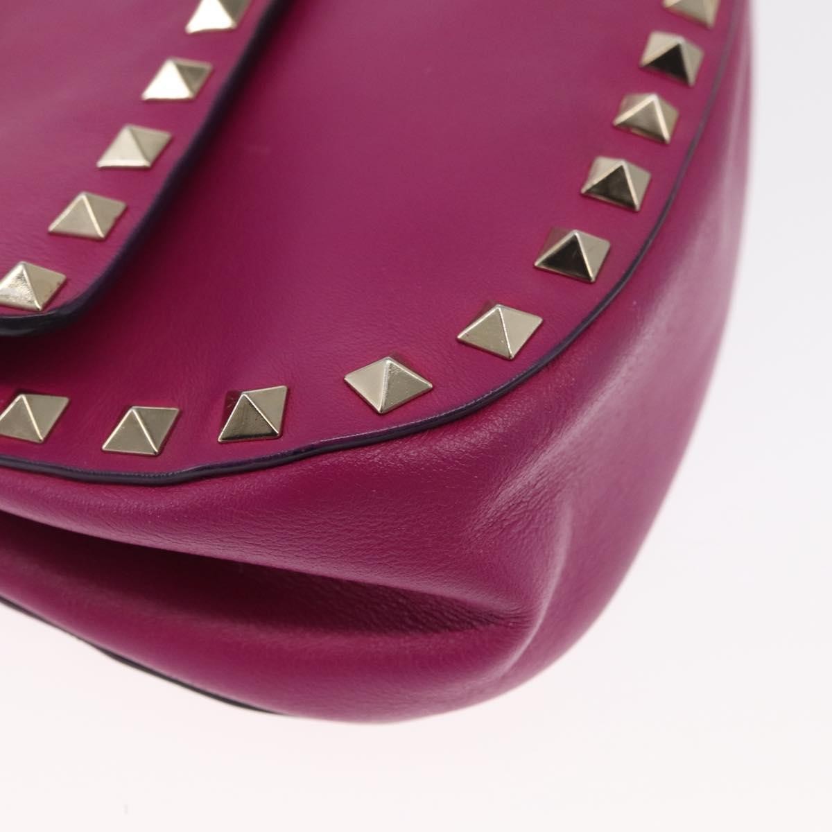 Valentino Garavani Rockstud Saddle Crossbody Bag Leather, PINK, LEATHER, Clutche & pouche