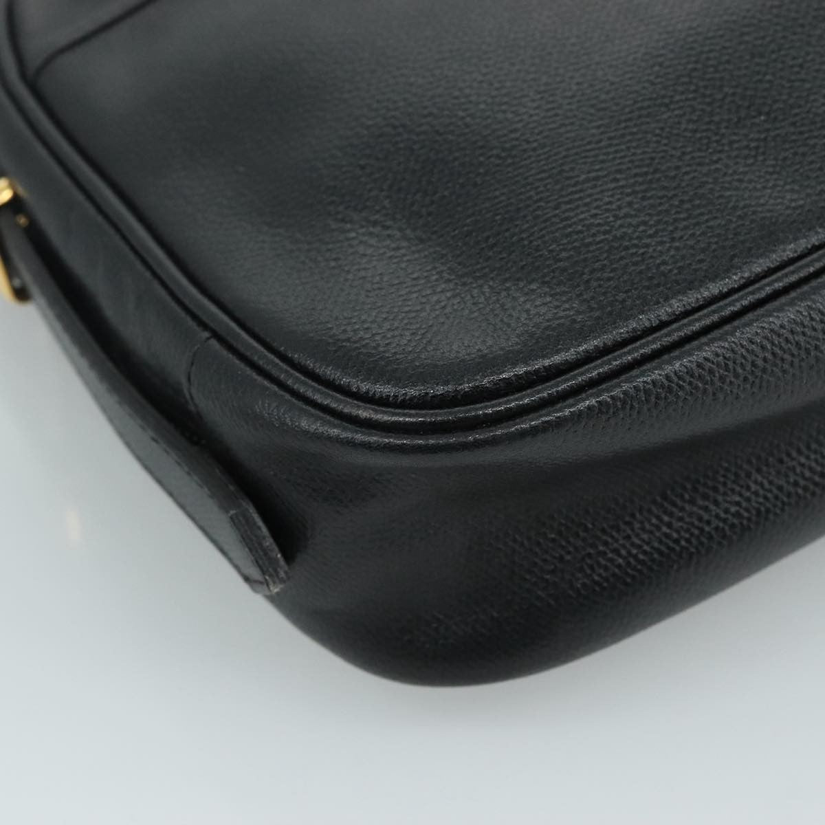 Saint Laurent Vintage Shoulder Bag Leather, BLACK, LEATHER, Shoulder bag