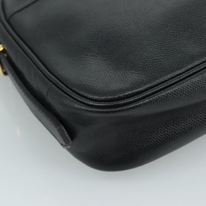 Saint Laurent Vintage Shoulder Bag Leather, BLACK, LEATHER, Shoulder bag