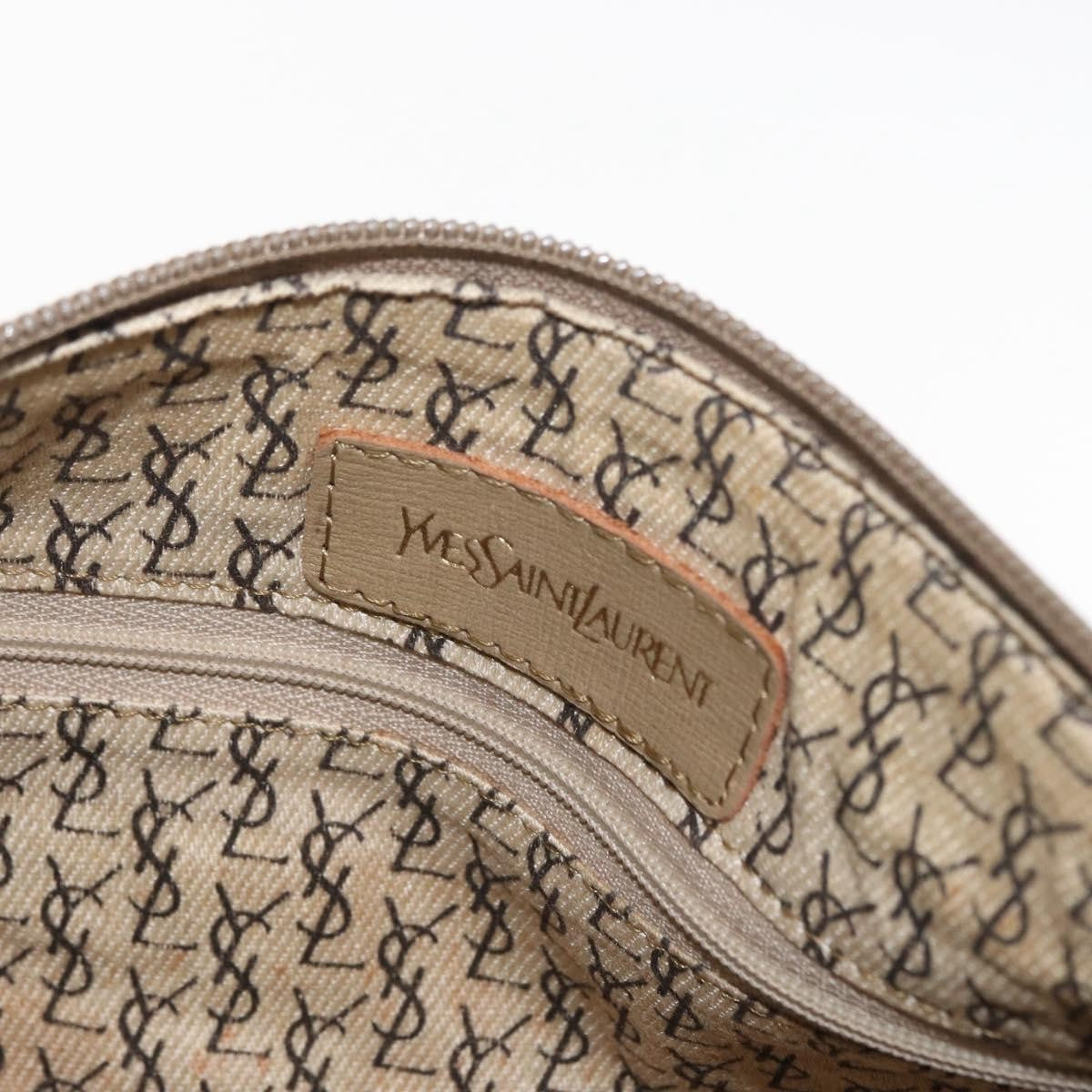 Saint Laurent Vintage Handbag Leather, BEIGE, LEATHER, Handbag