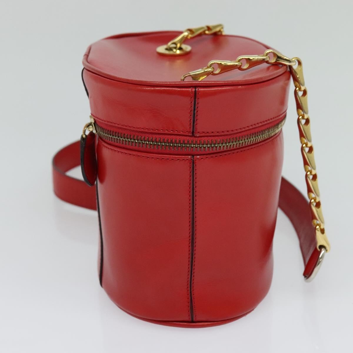 Celine Vanity bag Leather, RED, LEATHER, Shoulder bag
