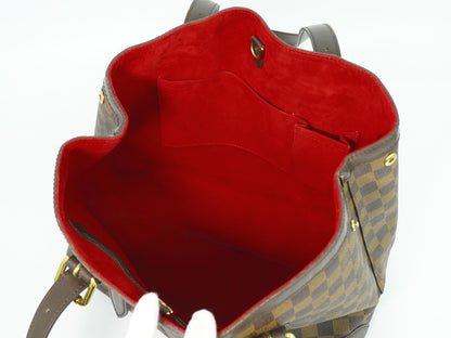 Louis Vuitton Hampstead Handbag Damier, Brown, Canvas, Shoulder Bag