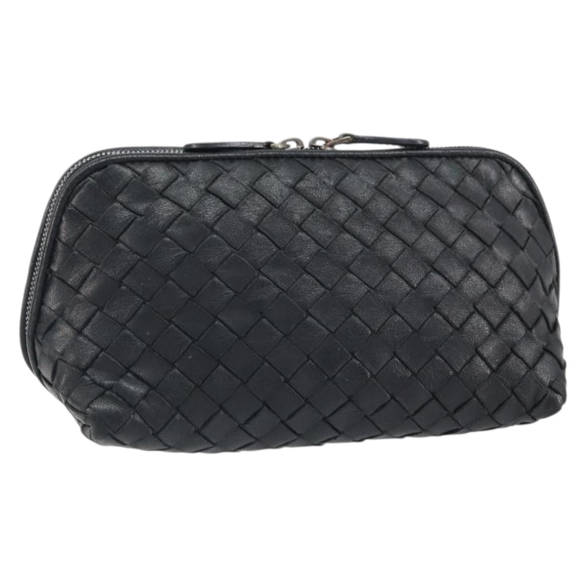 Bottega Veneta Intrecciato Clutch bag Leather, BLACK, LEATHER, Clutche & pouche