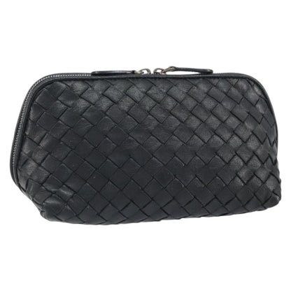 Bottega Veneta Intrecciato Clutch bag Leather, BLACK, LEATHER, Clutche & pouche