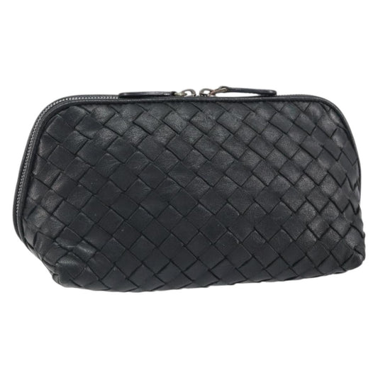Bottega Veneta Intrecciato Clutch bag Leather, BLACK, LEATHER, Clutche & pouche