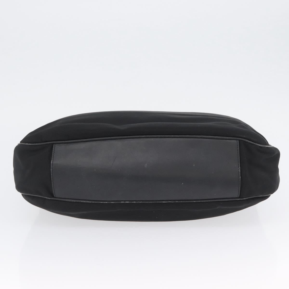 Gucci Vintage Bamboo Handle Bag Nylon, Black, Nylon, Handbag