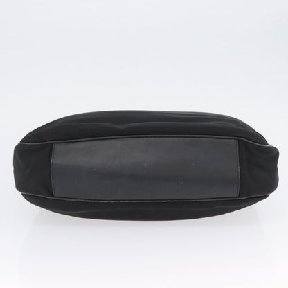 Gucci Vintage Bamboo Handle Bag Nylon, Black, Nylon, Handbag