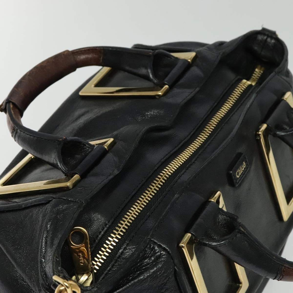 Chloe Ethel Handbag Leather, BLACK, LEATHER, Handbag