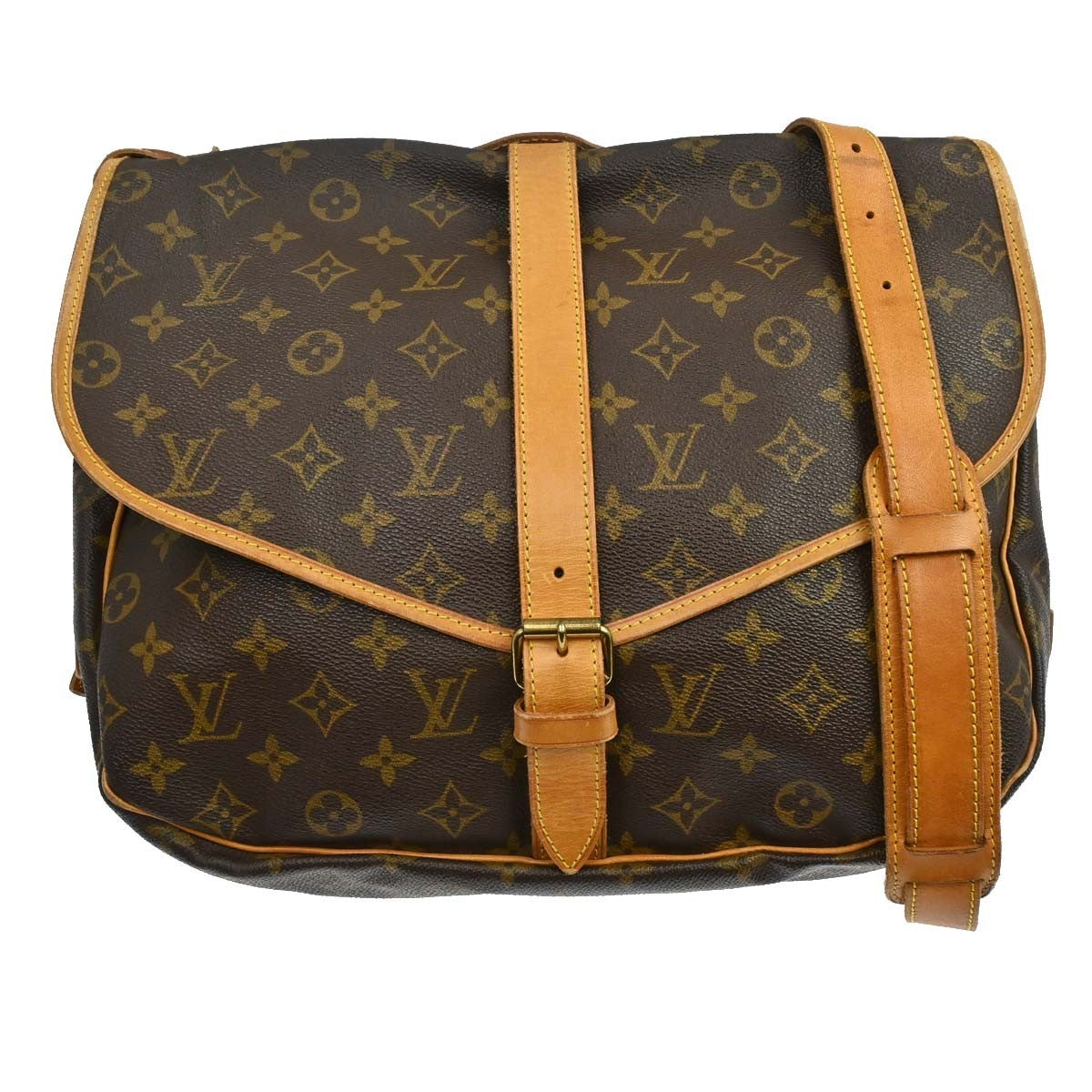 Louis Vuitton Saumur Messenger Bag Monogram Canvas, Brown, Canvas, Handbag