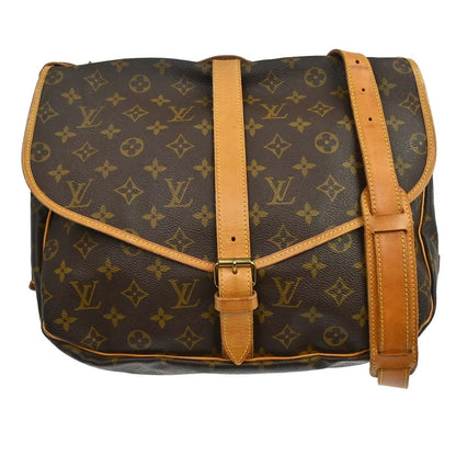 Louis Vuitton Saumur Messenger Bag Monogram Canvas, Brown, Canvas, Handbag