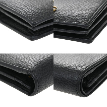 Gucci GG Marmont Flap Card Case Leather, BLACK, LEATHER, Wallets