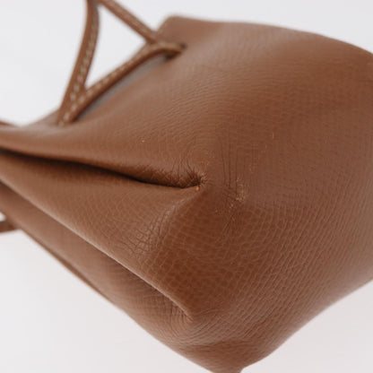 Hermes Vespa Pouch Leather, Brown, Leather, Clutch