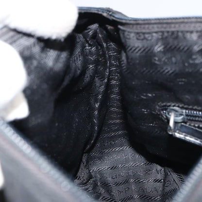 Prada Front Zip Messenger Bag Tessuto, BLACK, NYLON, Shoulder bag