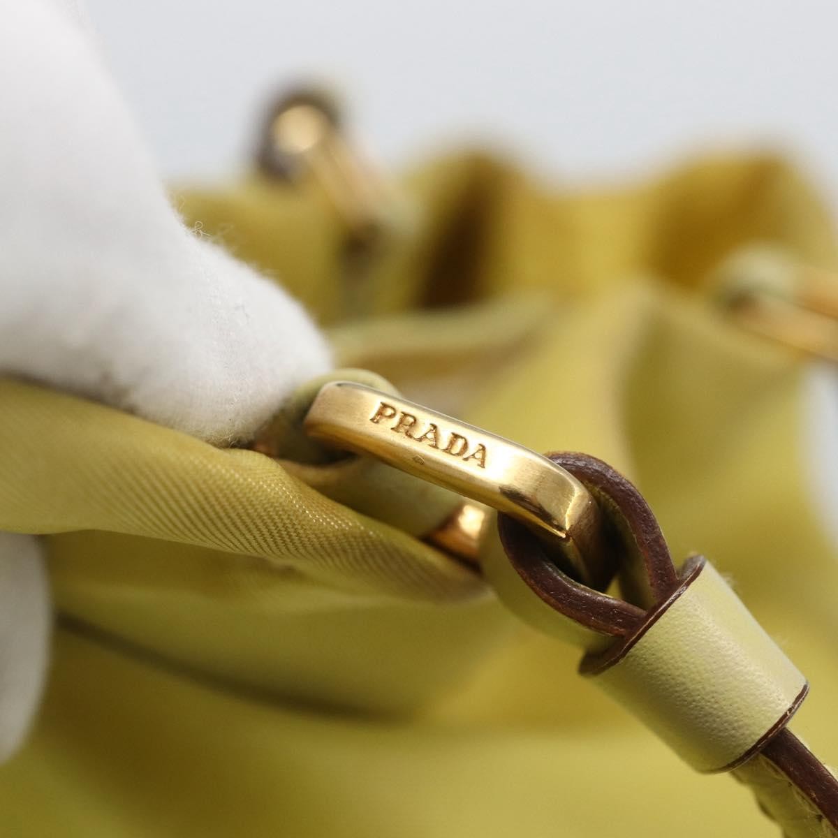 Prada Vintage Tote Tessuto, YELLOW, NYLON, Tote bag