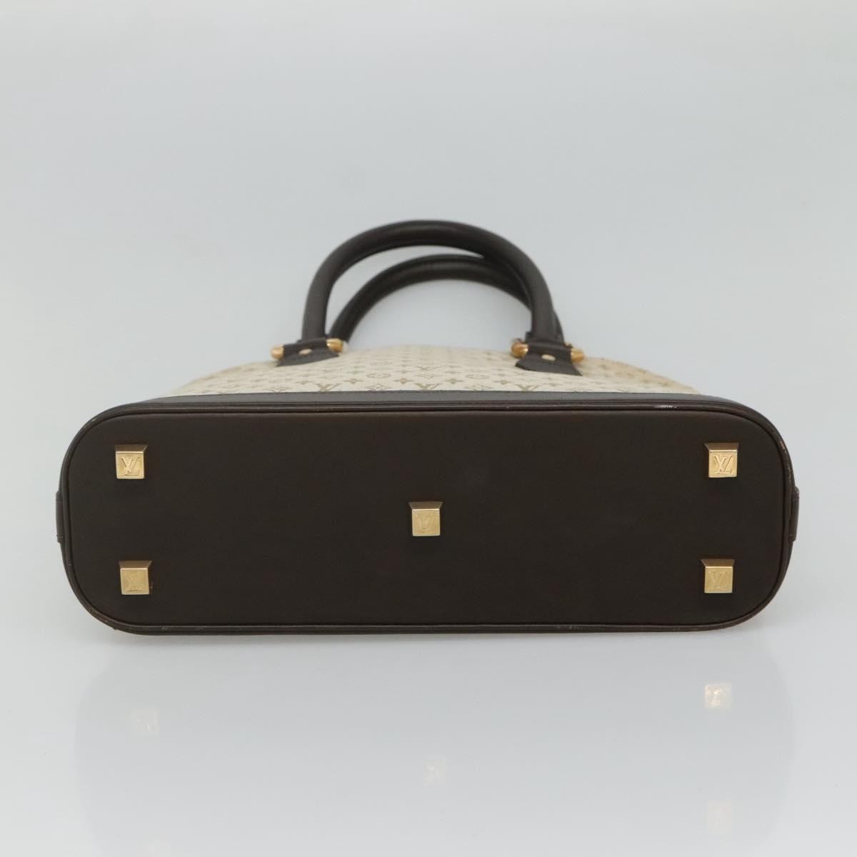 Louis Vuitton Alma Handbag Mini Lin Monogram, Khaki, Canvas, Handbag