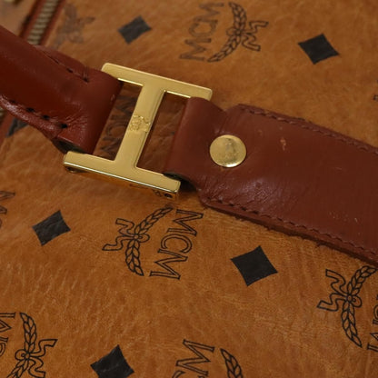 MCM Visetos Handbag Canvas and Leather, BROWN, CANVAS, Travel bag