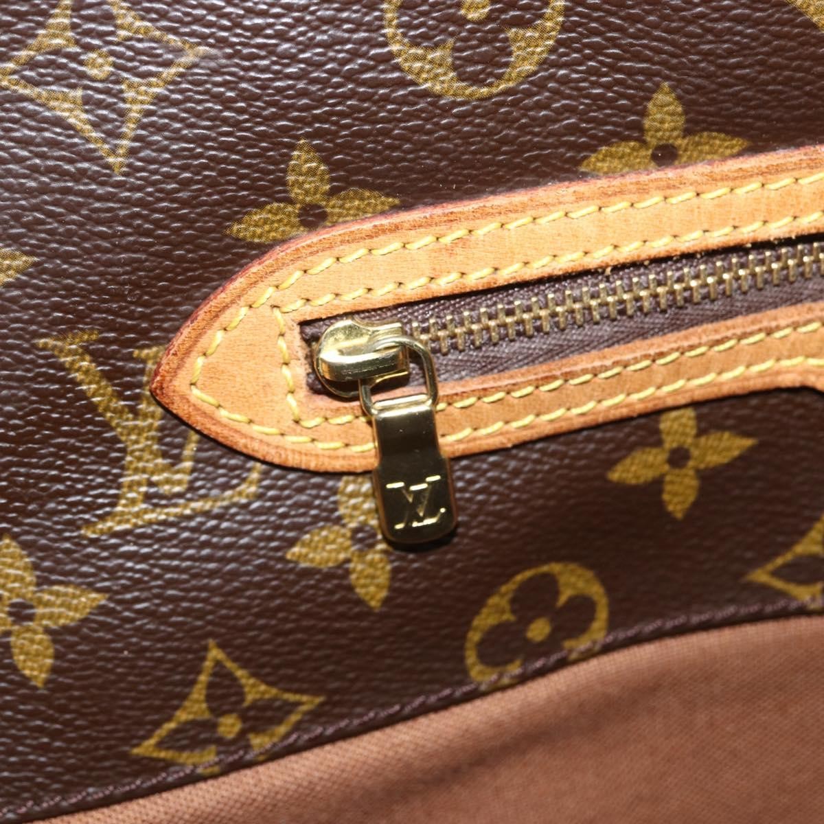 Louis Vuitton Shopping Sac Handbag Monogram Canvas, BROWN, CANVAS, Tote bag