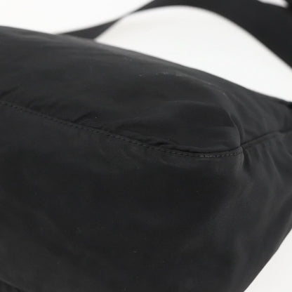Prada Buckle Messenger Bag Tessuto, BLACK, NYLON, Shoulder bag