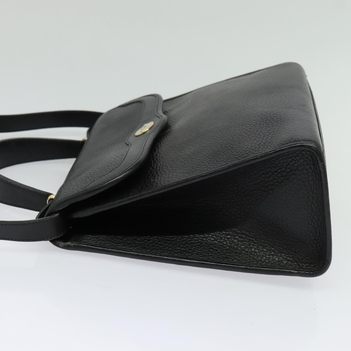 Christian Dior Vintage CD Handbag Leather, BLACK, LEATHER, Handbag