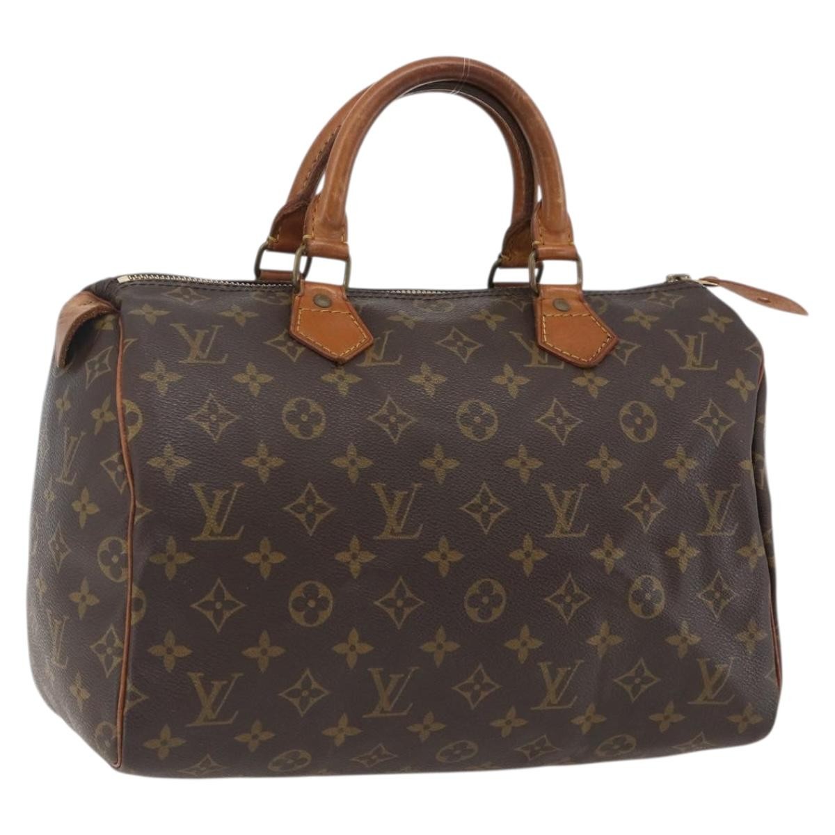 Louis Vuitton Speedy Handbag Monogram Canvas, BROWN, CANVAS, Handbag