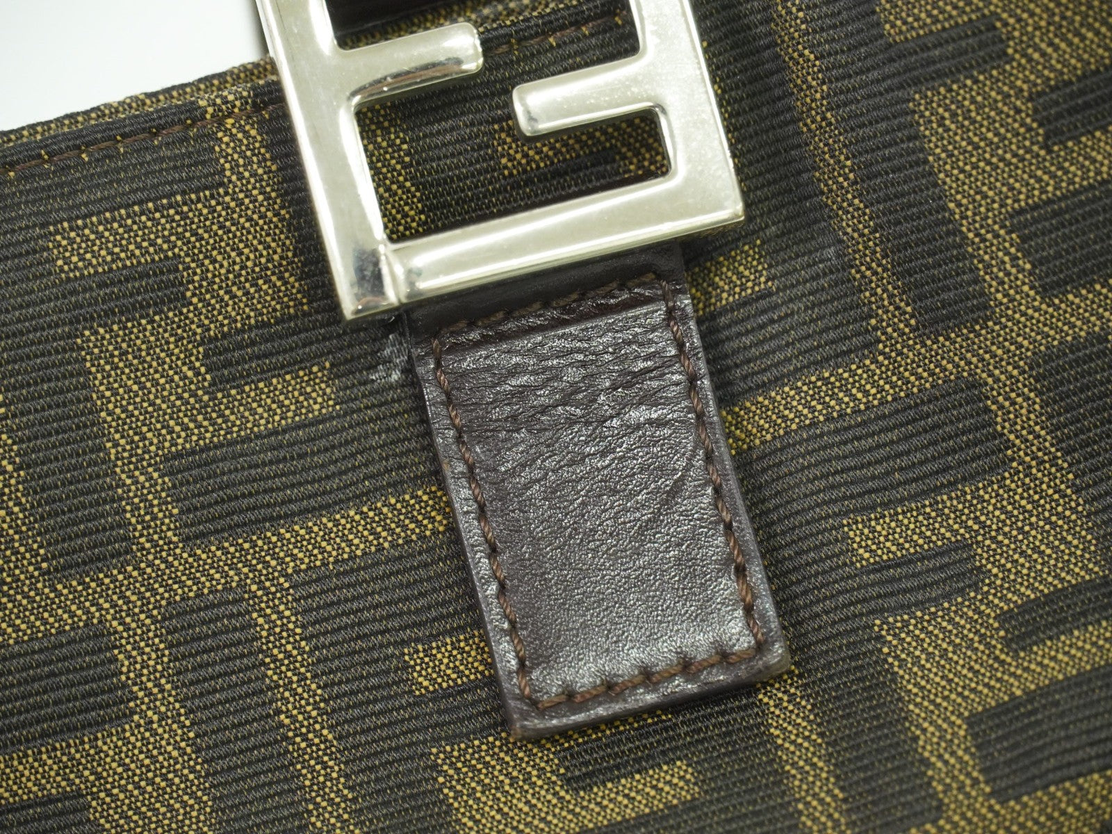 Fendi Zucca Tote bag FF motif, BROWN, CANVAS, Handbag