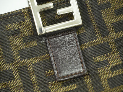 Fendi Zucca Tote bag FF motif, BROWN, CANVAS, Handbag
